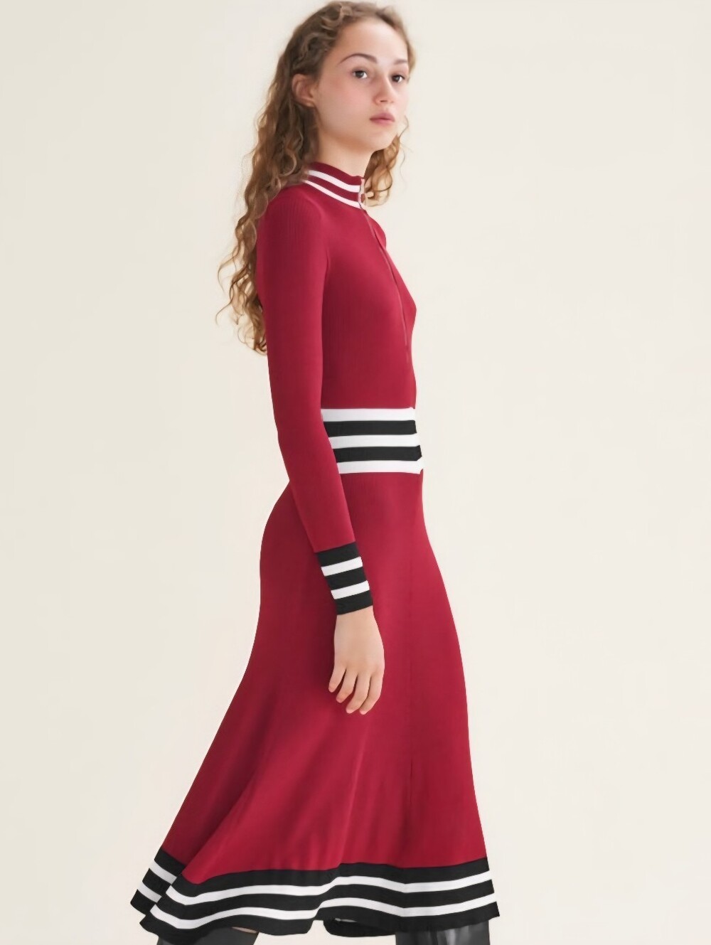 Maje Reinette knit midi dress Size 2